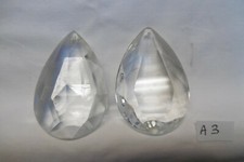 Glass Tassel (Set of 1) Faceted Drop Shape 63/40mm, (A3)