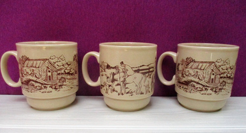 Mugs vintage faience - 3,