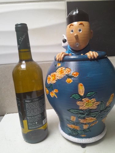 Tintin milou potiche - tintin, milou,