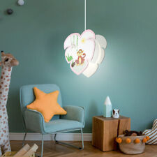 Lampe Suspendue Lustre Bois Lumières de Chambre Enfant Singes Fille Animal E27