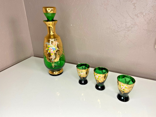 Carafe emaillée décor - carafe,
