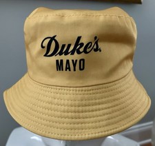 Duke’s Mayo Mayonnaise Bucket Hat Unisex One Size Reversible Black & Yellow