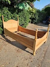 Lit 1 personne 90X200 en bois Merisier - fabriqué par un artisan - Très bon état