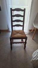 Lot de 6 chaises bois avec assise paillage