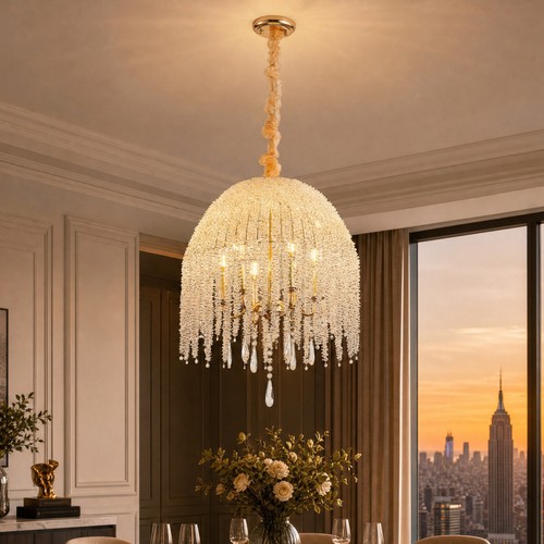 Inch gold waterfall crystal - gold,