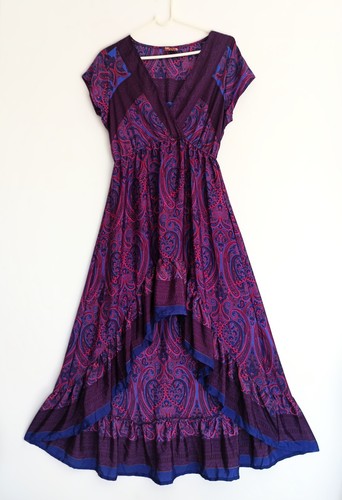 Robe longue asymétrique - , soie