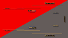 KAWASAKI GPZ900R  1984-85  - Stickers decals - GPZ 900 R NINJA - Red & Gray