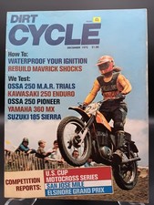 DIRT CYCLE DEC 72 Kaw 250 F8 Enduro Yam 360MX Suz 185 Sierra Ossa 250 Pioneer 