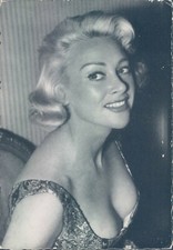 FAMOUS french actress Martine Carol portrait 1960s RPPC 