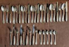 36 couverts DESSERT métal argenté CHRISTOFLE RUBANS couteau fourchette cuillère 