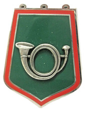 1/2 Regt de Chasseurs Badge - Thierville/Meuse - Medium Horn - Left Pavilion