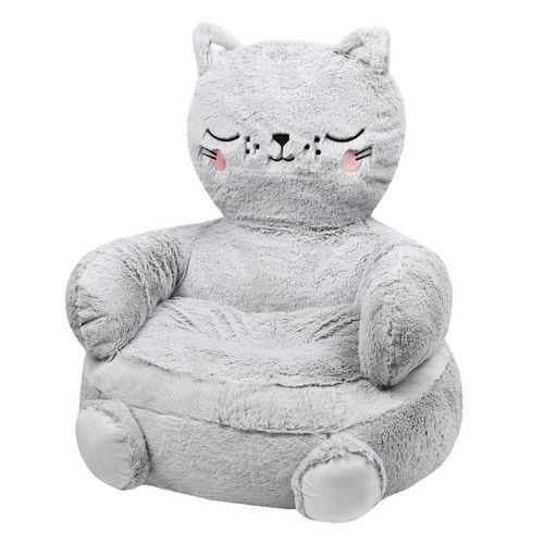 Pouf enfant chat louisa gris - pouf,