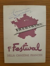 Maurice Chevalier singer invitation autograph 1956 Genoa Song Festival  