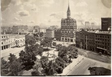 1870's PHOTO - USA NEW YORK CHARLES POLLOCK -  PANORAMA FROM POST OFFICE