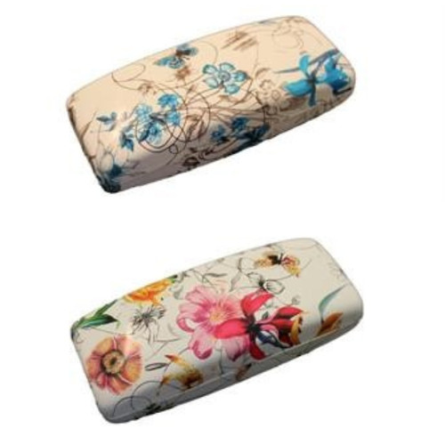 Custodia rigida fiori blu rosa - fiori,