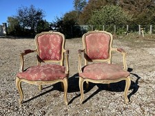 2 Fauteuils cabriolet style