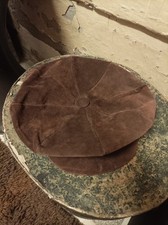 Casquette gavroche cuir marron