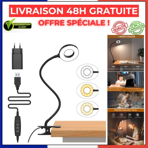 Lampe bureau pince - pince, led