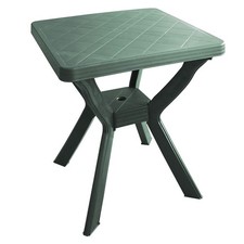 Table de jardin Reno 70 x 70 cm plastique terrasse verte carrée table de balc...