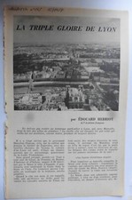 Article revue Historia n°145 décembre 1958 La triple gloire de Lyon par Herriot