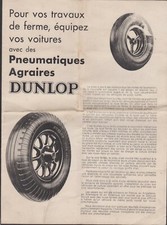 ANTIQUE ADVERTISING LEAFLET AGRARIAN PNEUMATIC DUNLOP / TRACTOR TIRES / WHEELBARROW