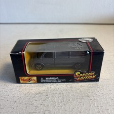 Rare Maisto Chevy Chevrolet Express 3500 Cargo Van Dark Gray With Box