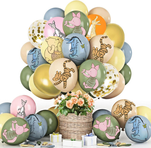 48pcs 12inches winnie balloons - winnie,