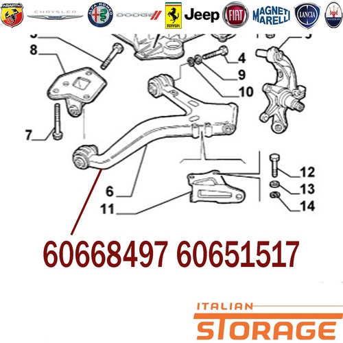 Alfa 166 bras arrière - alfa,