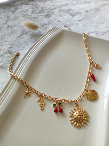 Collier femme doré breloque - femme,