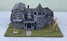 Munsters House Model Diorama~HO Scale Abandoned Haunted House Train Miniature