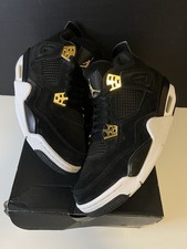 ✅ Nike Air Jordan IV Retro 4 Royalty SIZE 6 | Black Canvas Bred Cat Military GS
