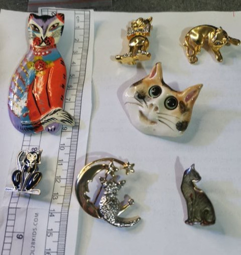 Lot broches chats - lot, vintage