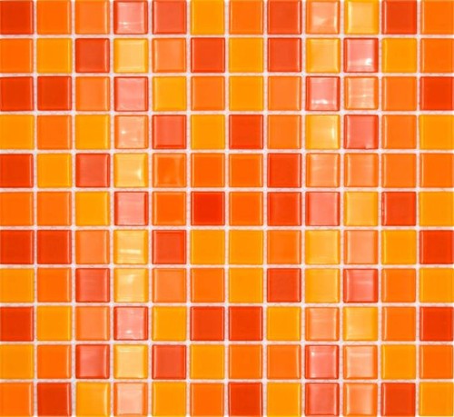 Mosaïque orange jaune - jaune, rouge