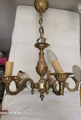 Ancien lustre bronze laiton - ,