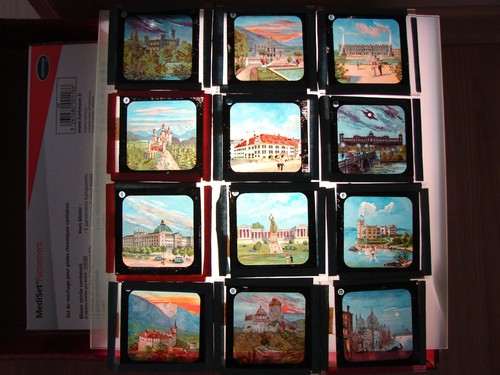 Plaques verre lanterne - 12,