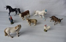 #Schleich# Lot figurines / chevaux, licorne, vache, âne, poule, coq, mouton