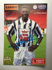 Autograph JEAN-JACQUES MISSE-MISSE-RCSC Charleroi 1990s-10 Caps CAMEROON-AK