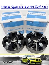 Alloy Wheel Spacers 50mm For MX3 MX5 Mk1 Mk2 Hub Centric Black 4x100 54.1 x 2