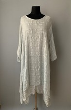 Grizas Avant Garde 100% Silk Crinkle Dress Mint Green Oversized Women’s XXL