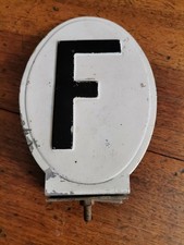Ancienne plaque véhicule F en