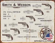 Plaque en métal, Smith & Wesson 40 x 30