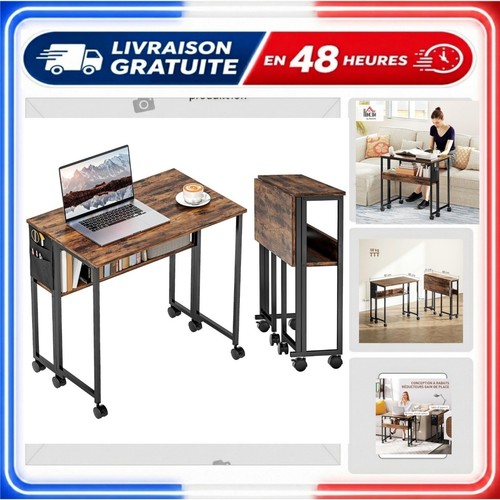 Homcom bureau pliable - homcom, à