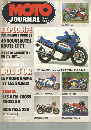 Moto journal 667 suz 750 - suz,