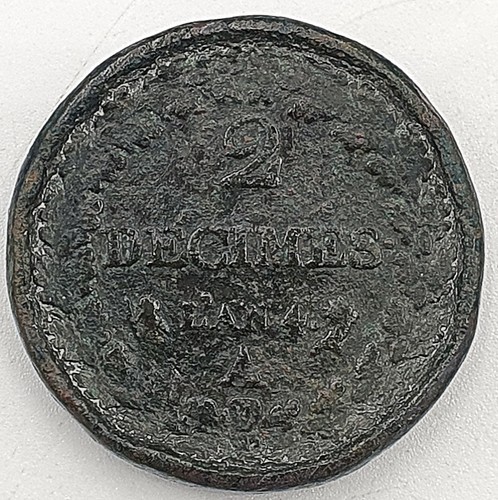 Monnaie 2 décimes - monnaie,