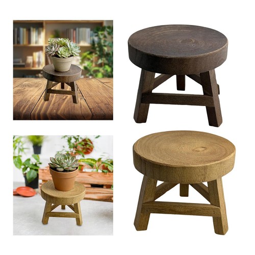 Tabouret bois rustique rond - bois,