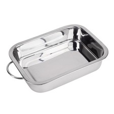 - Rectangular oven tray - stainless steel - Antiiting at m...