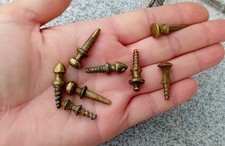 LOT OF 8 ANTIQUE SMALL FURNITURE HANDLES LAYETTE DOLL DRAWER, BRONZE N°39D