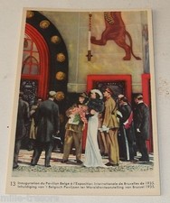 Image CHROMO COTE D'OR 4ème Série Reine ASTRID Inauguration Pavillon Belge 1935