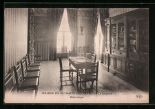 Old postcard Ris-Orangis, Maison de Retraite des Artistes Lyriques, library 