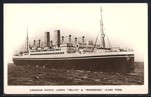 Carte postale paquebot - , melita